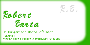 robert barta business card